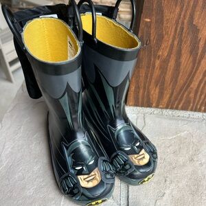 Batman rain boots with capes.